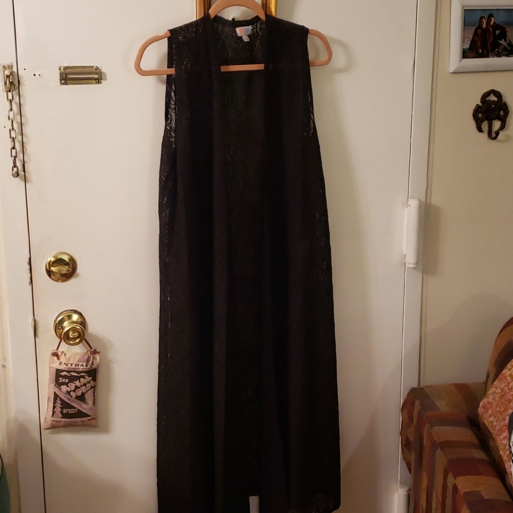 LulaRoe Black Lace Joy sz L
